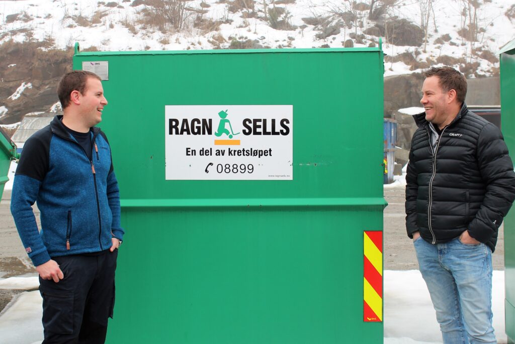 Stian Gjersvik, Production Manager CHG-MERIDIAN Skien & Kjell-Arvid Polsrød, salgsrådgiver, gjenvinning og miljø ved Ragn-Sells AS Vestfold & Telemark.