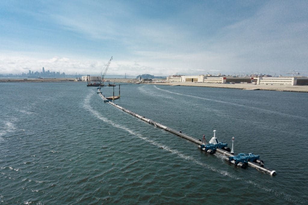 The Ocean Cleanup project launching the System 001
